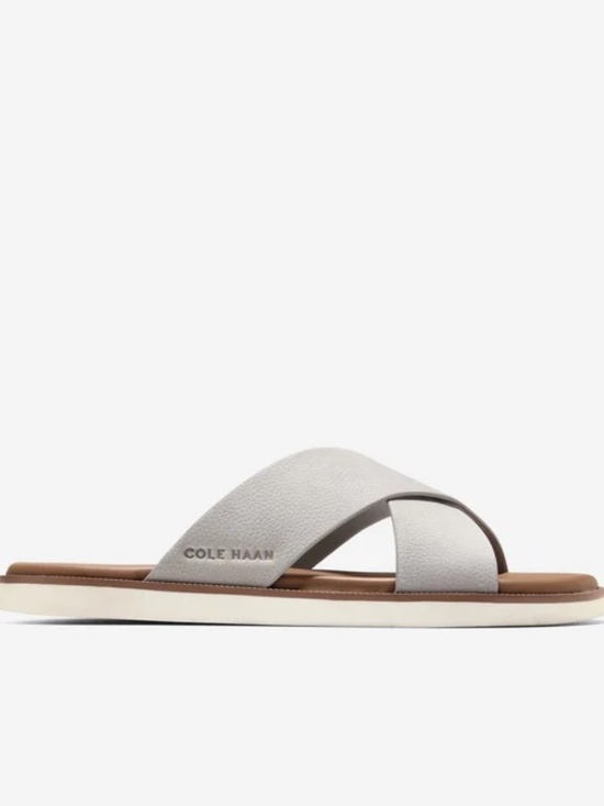 Cole Haan Men\'s Nantucket Cross Strap Sandals in Paloma Ivory. C44904 main image 4